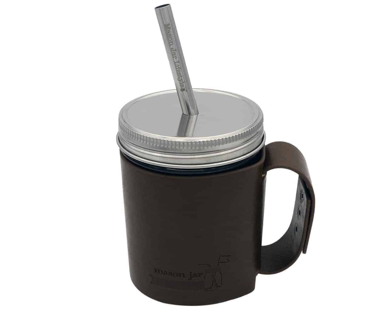Medium 7 ¼" Stainless Steel Smoothie Straws for Pint Mason Jars