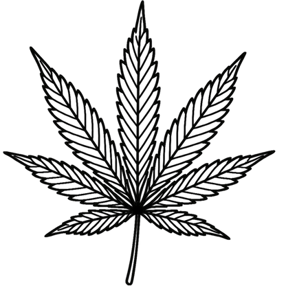 Cannabis Laser Engraved Leaf Green Sleeve
