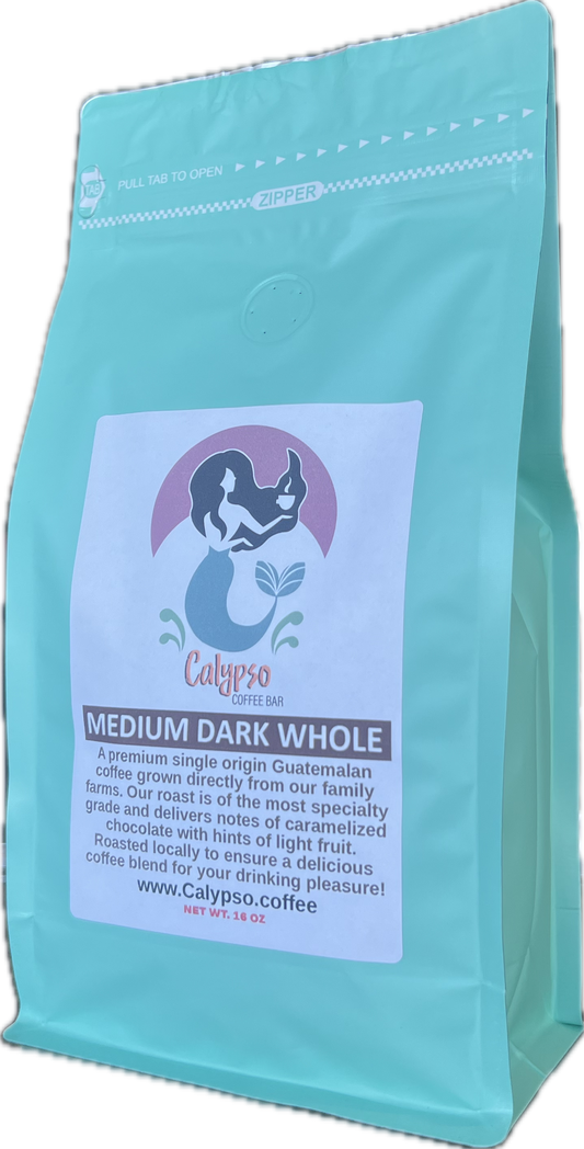 Medium Dark Roast -Whole or Ground - (Free Shipping)*