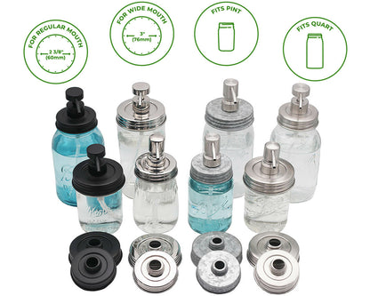 Threaded Lid Adapter for Mason Jars