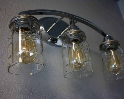 Hand-Cut Open Bottom Mason Jars for DIY Lighting, Pendants & Crafts