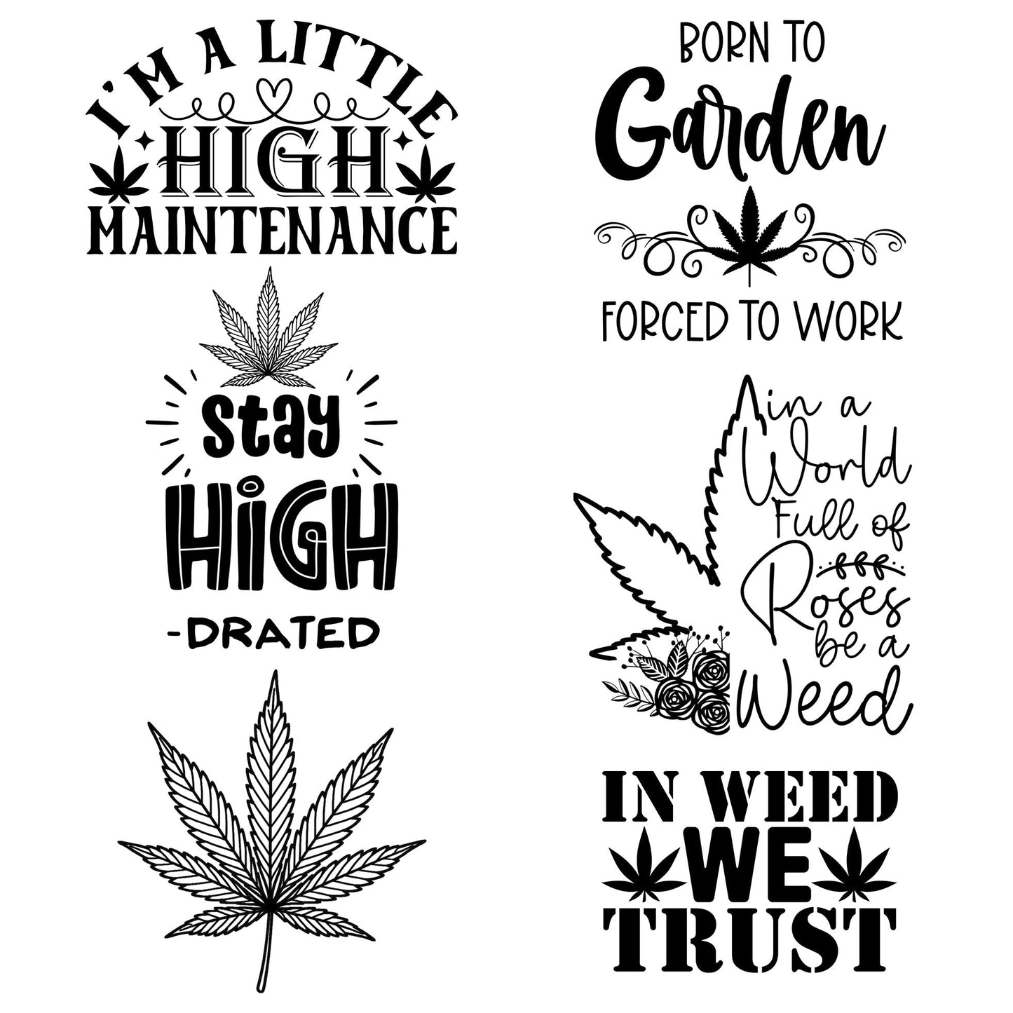 Cannabis Laser Engraved Leaf Green Sleeve