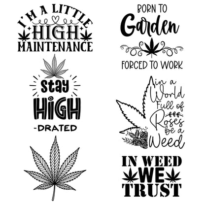 Cannabis Laser Engraved Leaf Green Sleeve