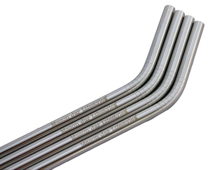 Short 6 ¼" Thin Bent Stainless Steel Straws for Half Pint Mason Jars