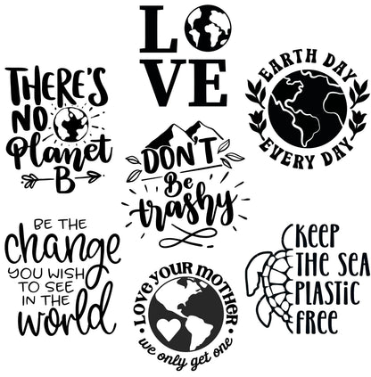 Earth Day Laser Engraved Sleeves