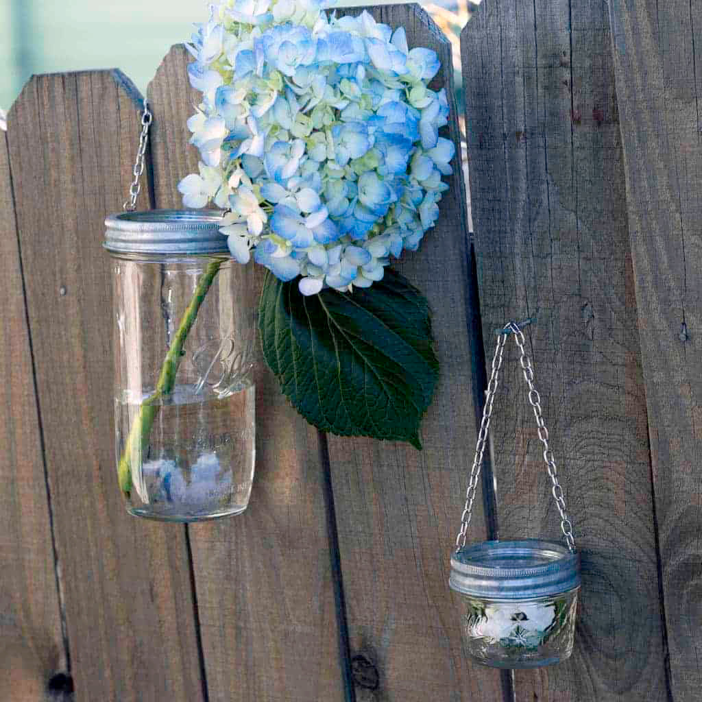 Galvanized Band with Chain Handle for Mason Jars 6 Pack