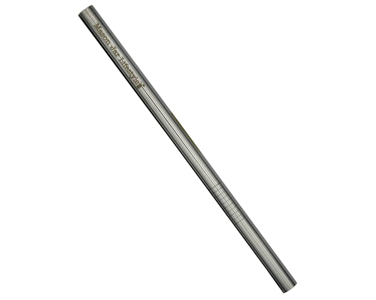 Medium 7 ¼" Stainless Steel Extra Thick Boba Straws for Pint Mason Jars