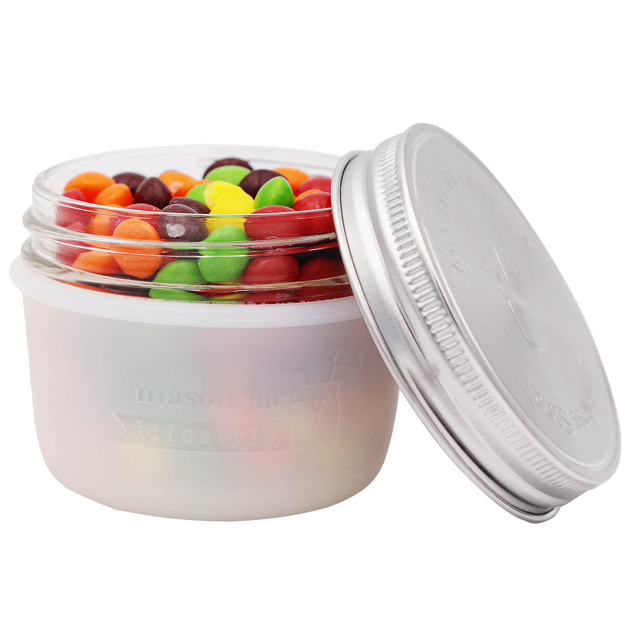 Silicone Sleeve for Wide Mouth Half Pint 8oz Mason Jars