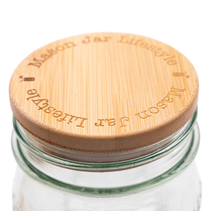 Bamboo Storage Stopper Lids for Mason Jars 6 Pack