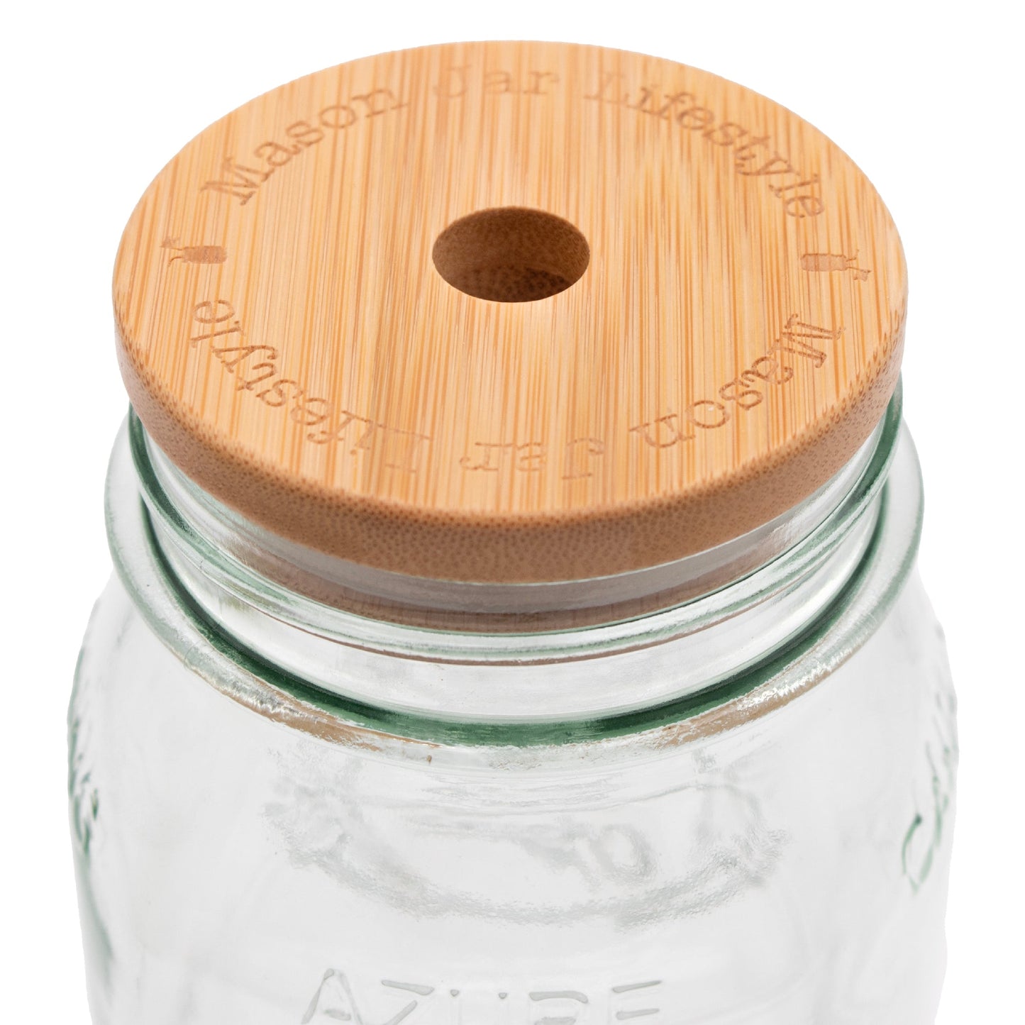 Bamboo Straw Hole Tumbler Lid 2 Pack