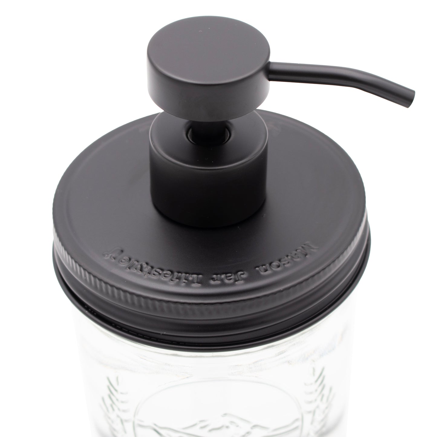 Matte Black Soap Pump Lid Kit for Mason Jars