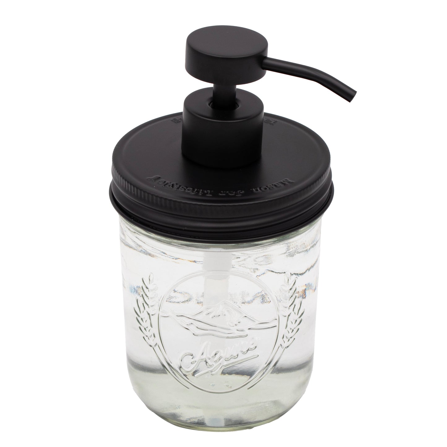 Matte Black Soap Pump Lid Kit for Mason Jars