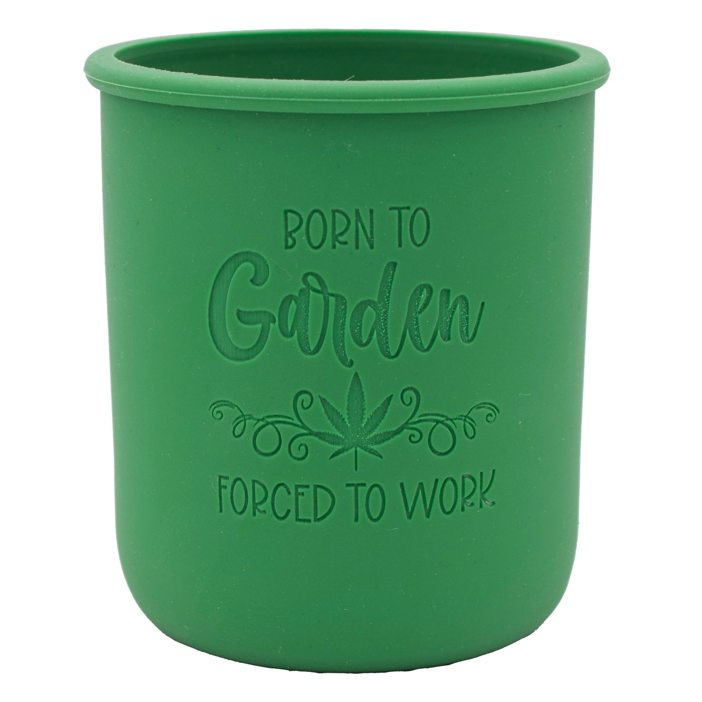 Cannabis Laser Engraved Leaf Green Sleeve