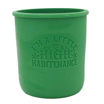 Cannabis Laser Engraved Leaf Green Sleeve