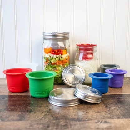 Mason Jar Divider Cup for Salads, Dips, and Snacks