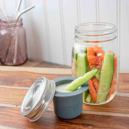 Mason Jar Divider Cup for Salads, Dips, and Snacks