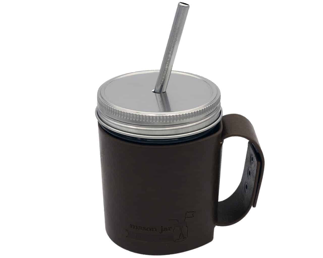 Medium 7 ¼" Safer Rounded End Stainless Steel Straws for Pint Mason Jars