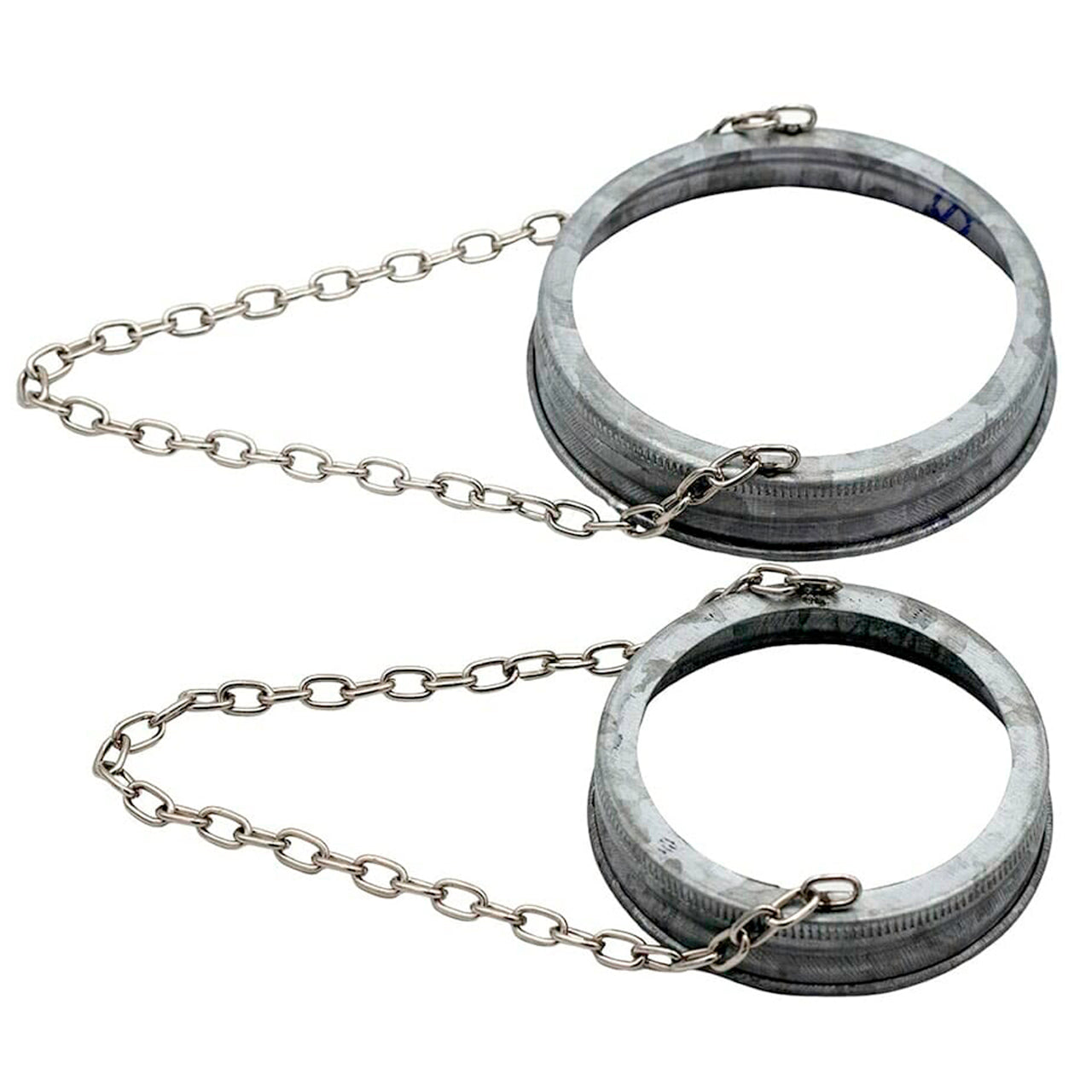 Galvanized Band with Chain Handle for Mason Jars 6 Pack