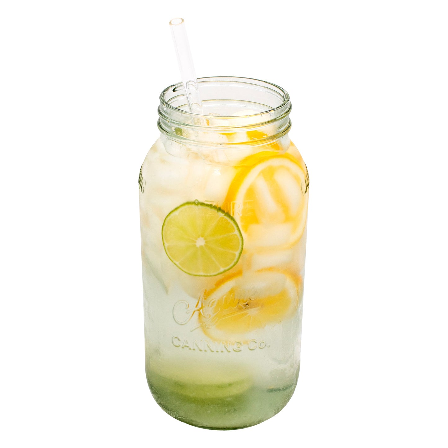 Extra Long 11 3/4" Glass Straws for Half Gallon Mason Jars 4 Pack + Cleaner