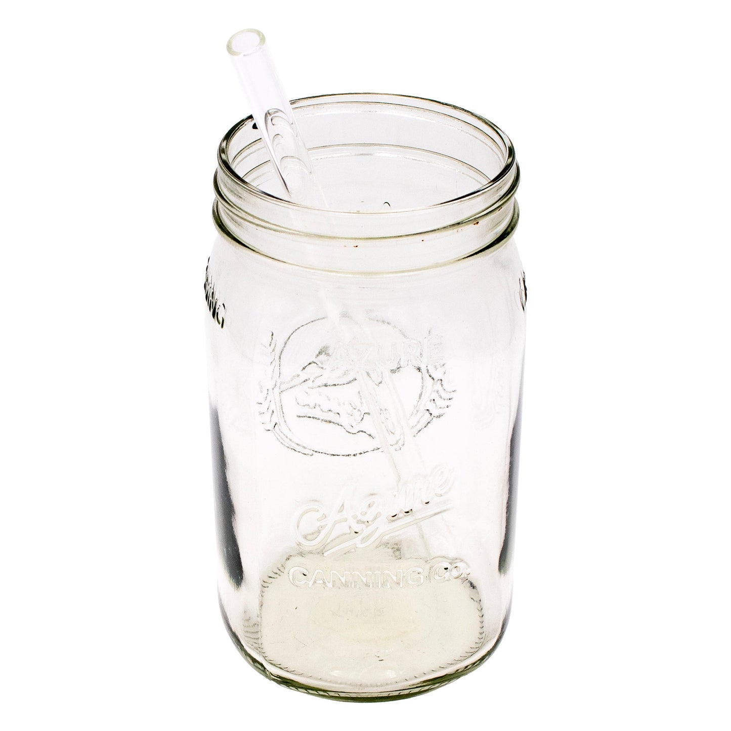 Long 9" Glass Straws for Quart Mason Jars 4 Pack + Cleaner