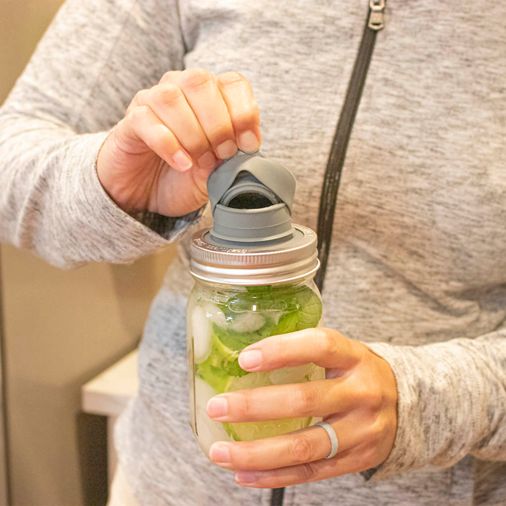 Silicone Chug Leak Resistant Lids for Regular Mouth Mason Jars