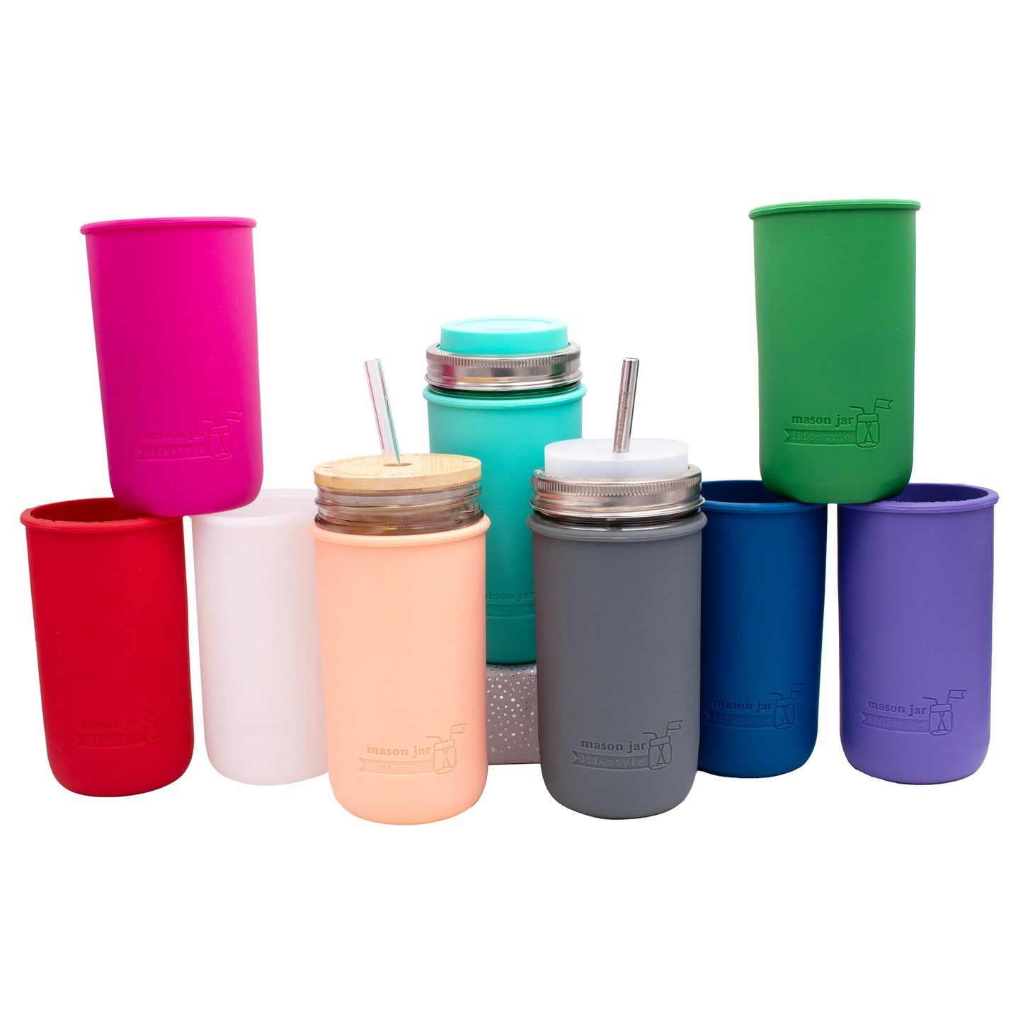 Silicone Sleeve for Pint & Half 24oz Mason Jars