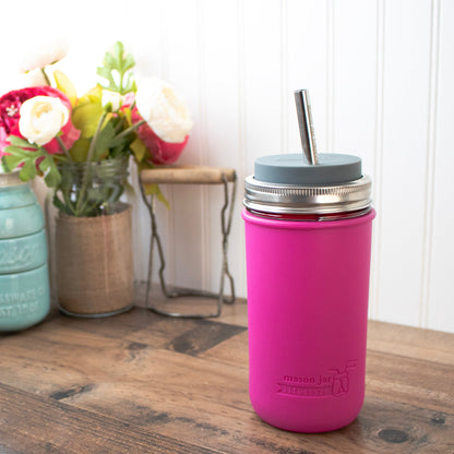 Silicone Sleeve for Pint & Half 24oz Mason Jars