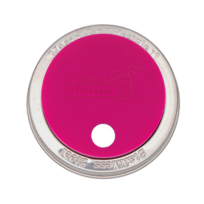 Silicone Straw Hole Tumbler with Stainless Steel Band for Mason Jars