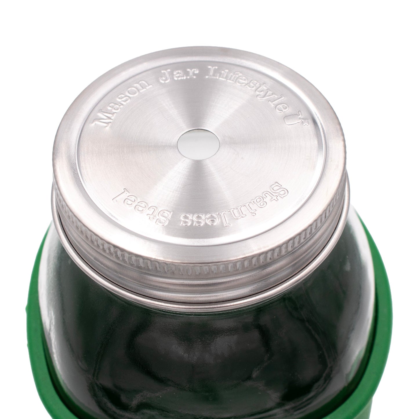 Straw Hole Tumbler Stainless Steel Lids for Mason Jars 5 Pack
