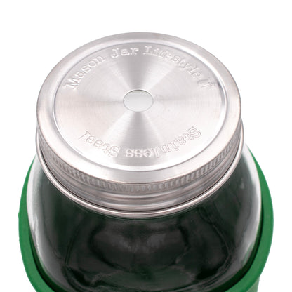 Straw Hole Tumbler Stainless Steel Lids for Mason Jars 5 Pack