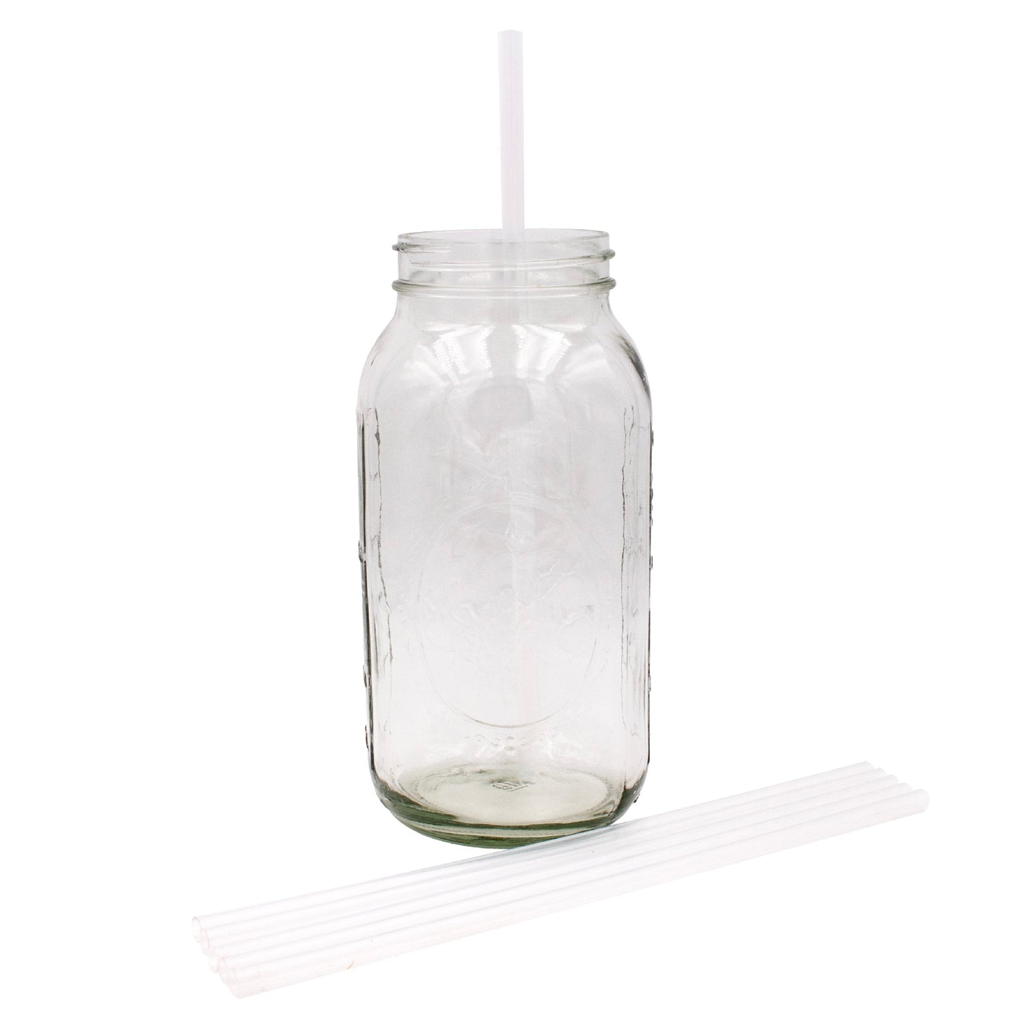 Extra Long 11.75" Silicone Reusable Straws Mason Jars 6pk + Cleaner