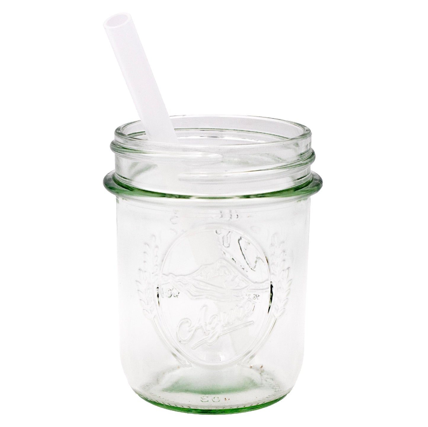 Short 5 3/4" Silicone Reusable Straws for Half Pint Mason Jars 10 Pack