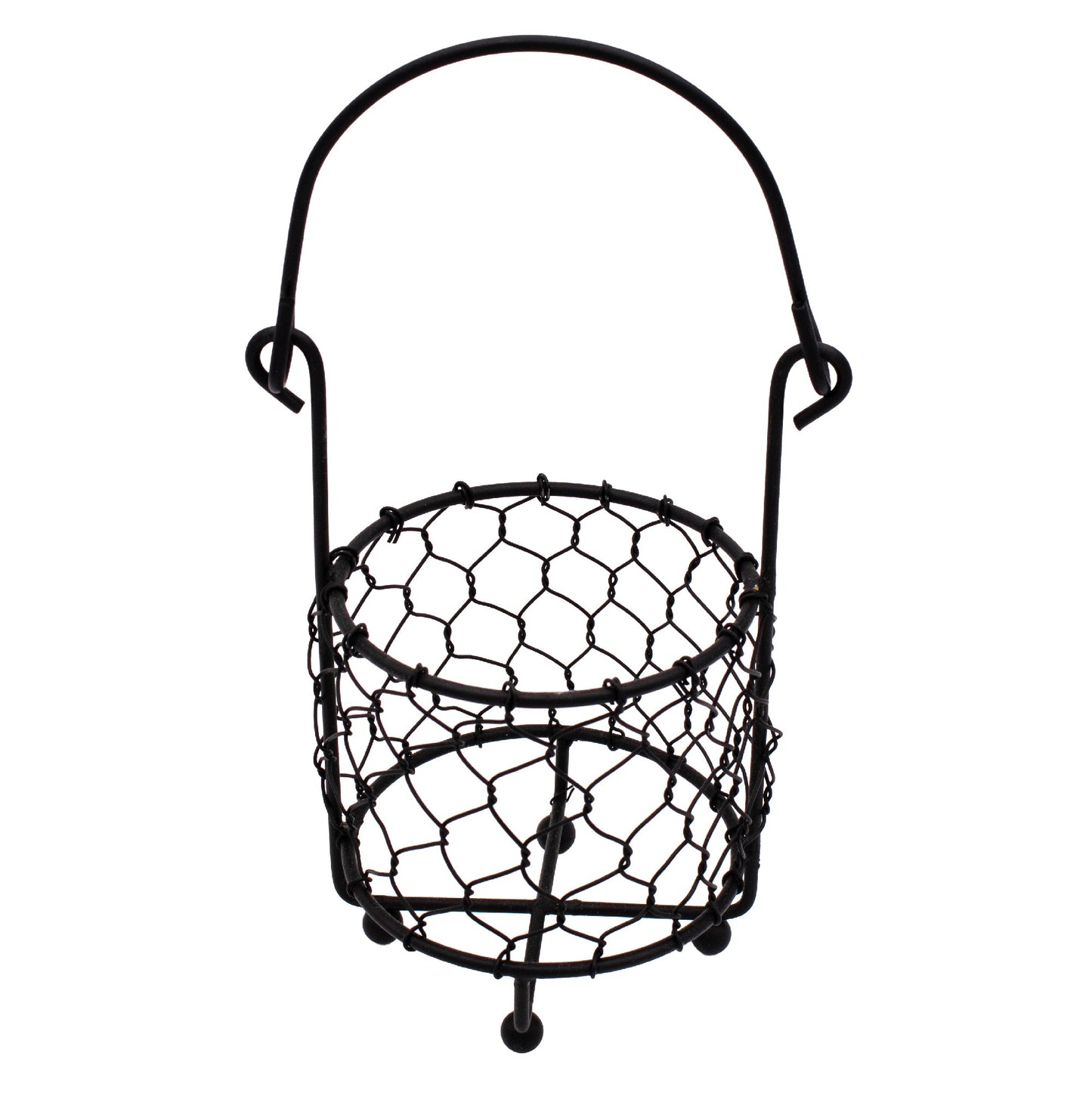 Single Pint Jar Caddy with Chicken Wire for Hanging or Carrying One Mason Jar