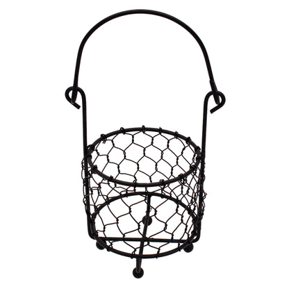 Single Pint Jar Caddy with Chicken Wire for Hanging or Carrying One Mason Jar