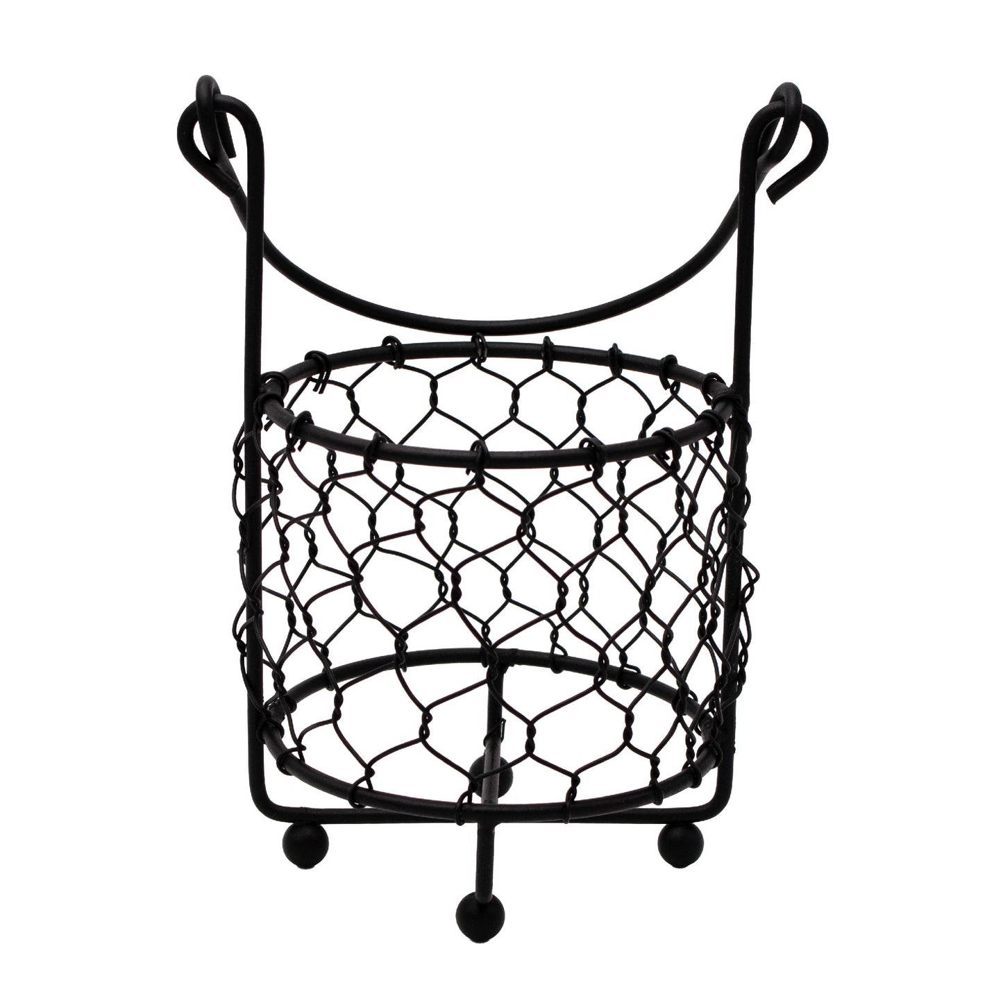 Single Pint Jar Caddy with Chicken Wire for Hanging or Carrying One Mason Jar