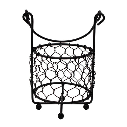Single Pint Jar Caddy with Chicken Wire for Hanging or Carrying One Mason Jar