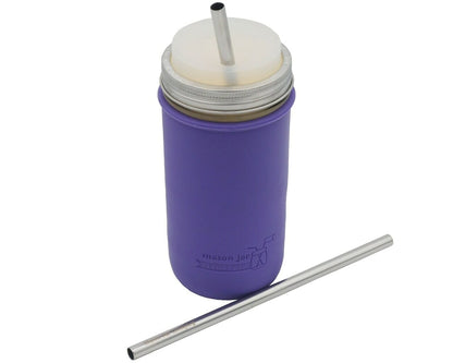 Long 9" Stainless Steel Smoothie Straws for Quart Mason Jars