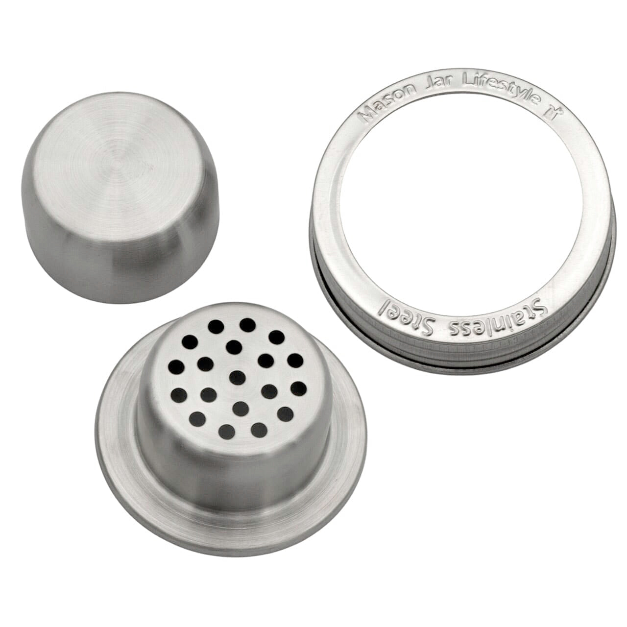 Mason Shaker Cocktail Shaker Lid with Stainless Steel Band