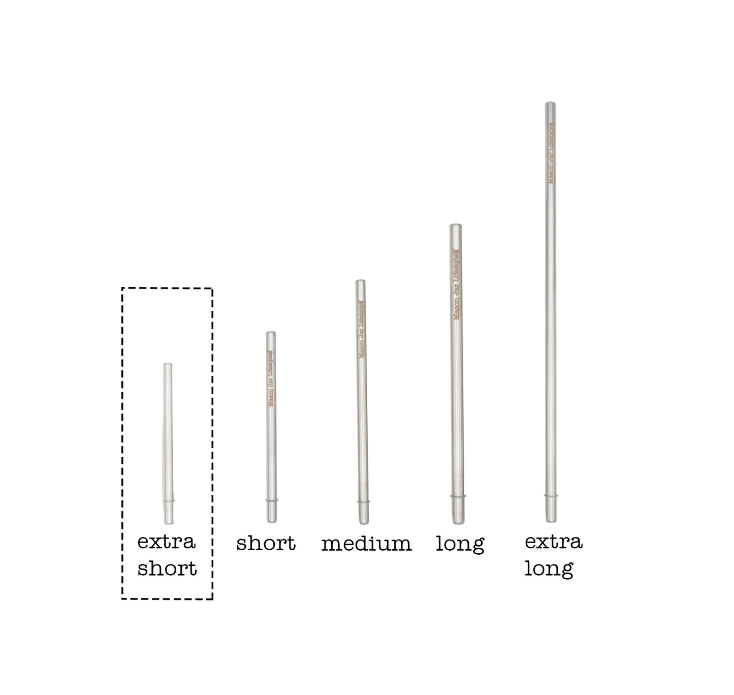 Extra Short 5" Safer Stainless Steel Straws 4 Pack + Cleaning Brush