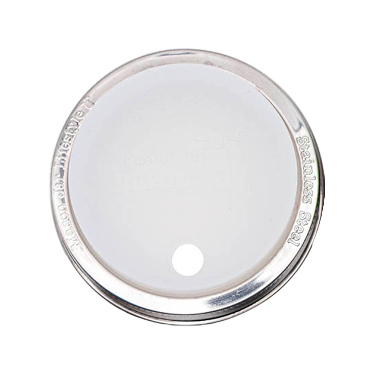 Silicone Straw Hole Tumbler with Stainless Steel Band for Mason Jars