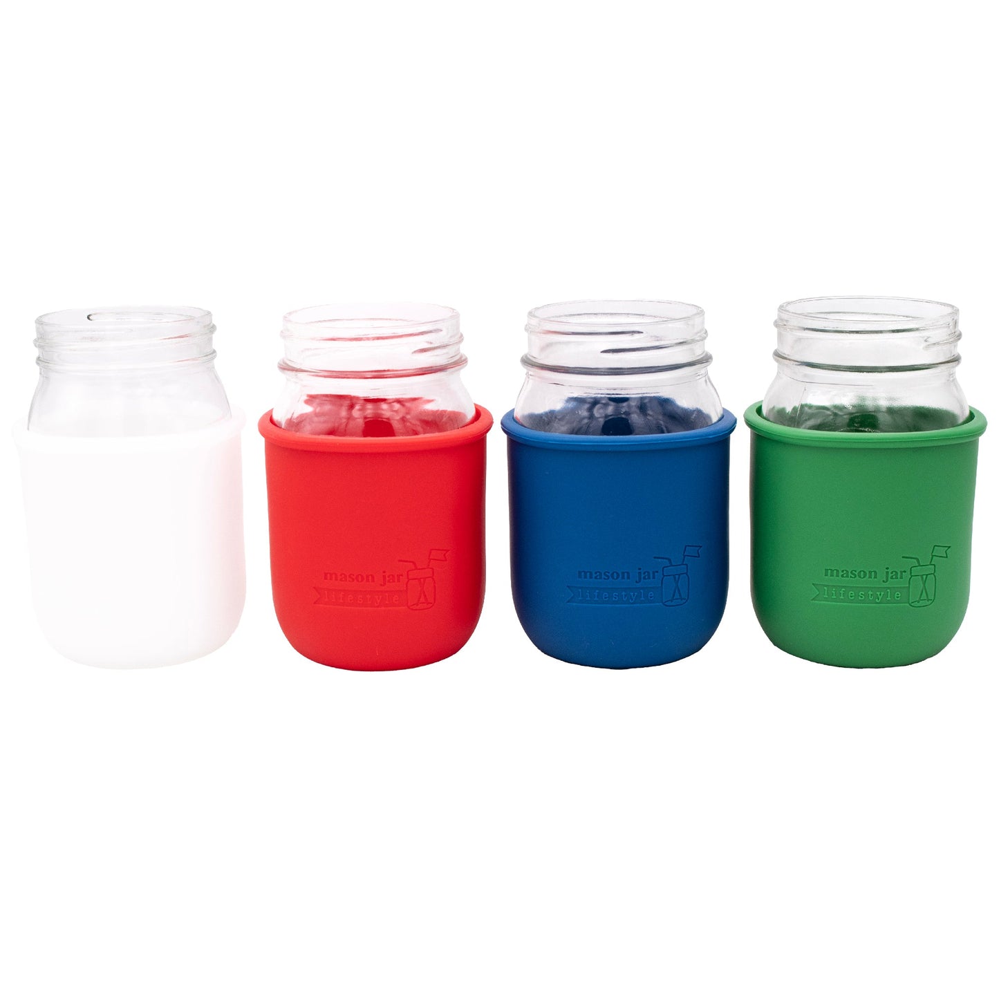 Silicone Sleeve for Regular Mouth Pint 16oz Mason Jars