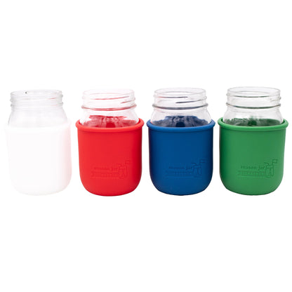 Silicone Sleeve for Regular Mouth Pint 16oz Mason Jars