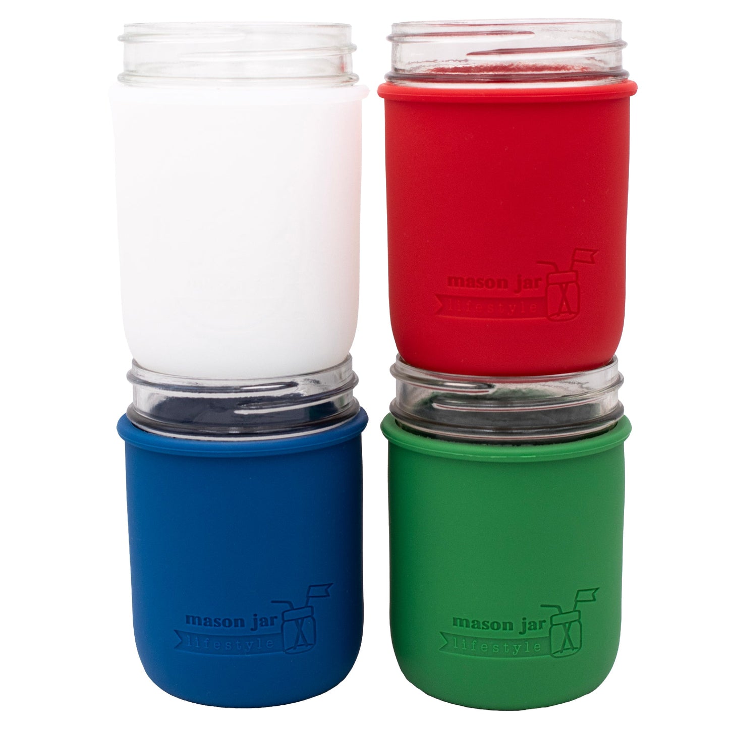 Silicone Sleeve for Wide Mouth Pint 16oz Mason Jars
