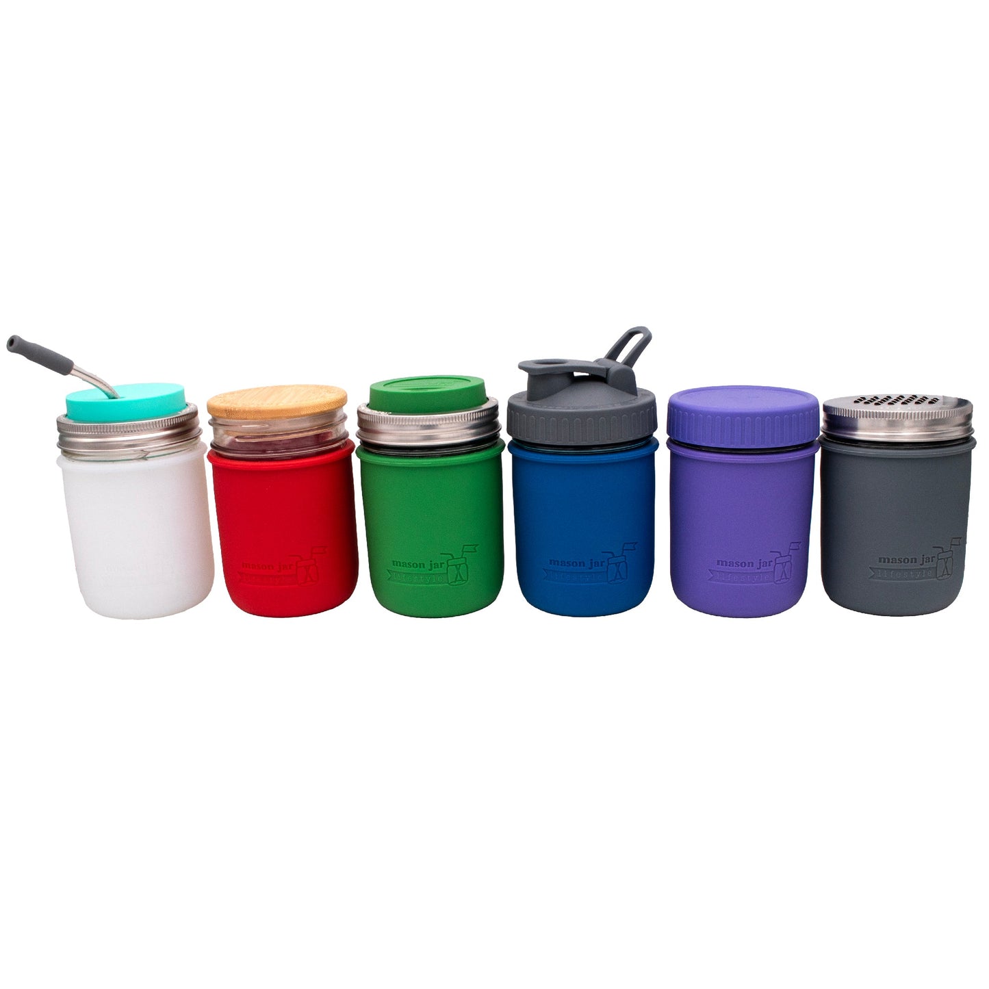 Silicone Sleeve for Wide Mouth Pint 16oz Mason Jars