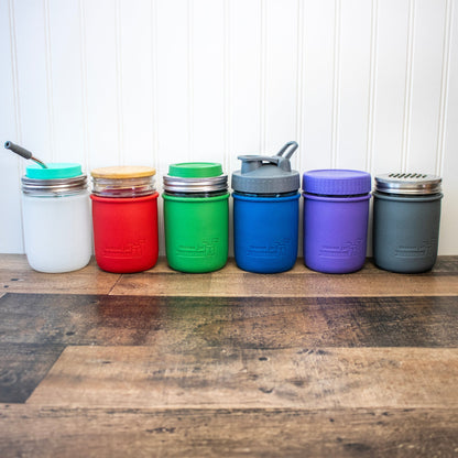 Silicone Sleeve for Wide Mouth Pint 16oz Mason Jars