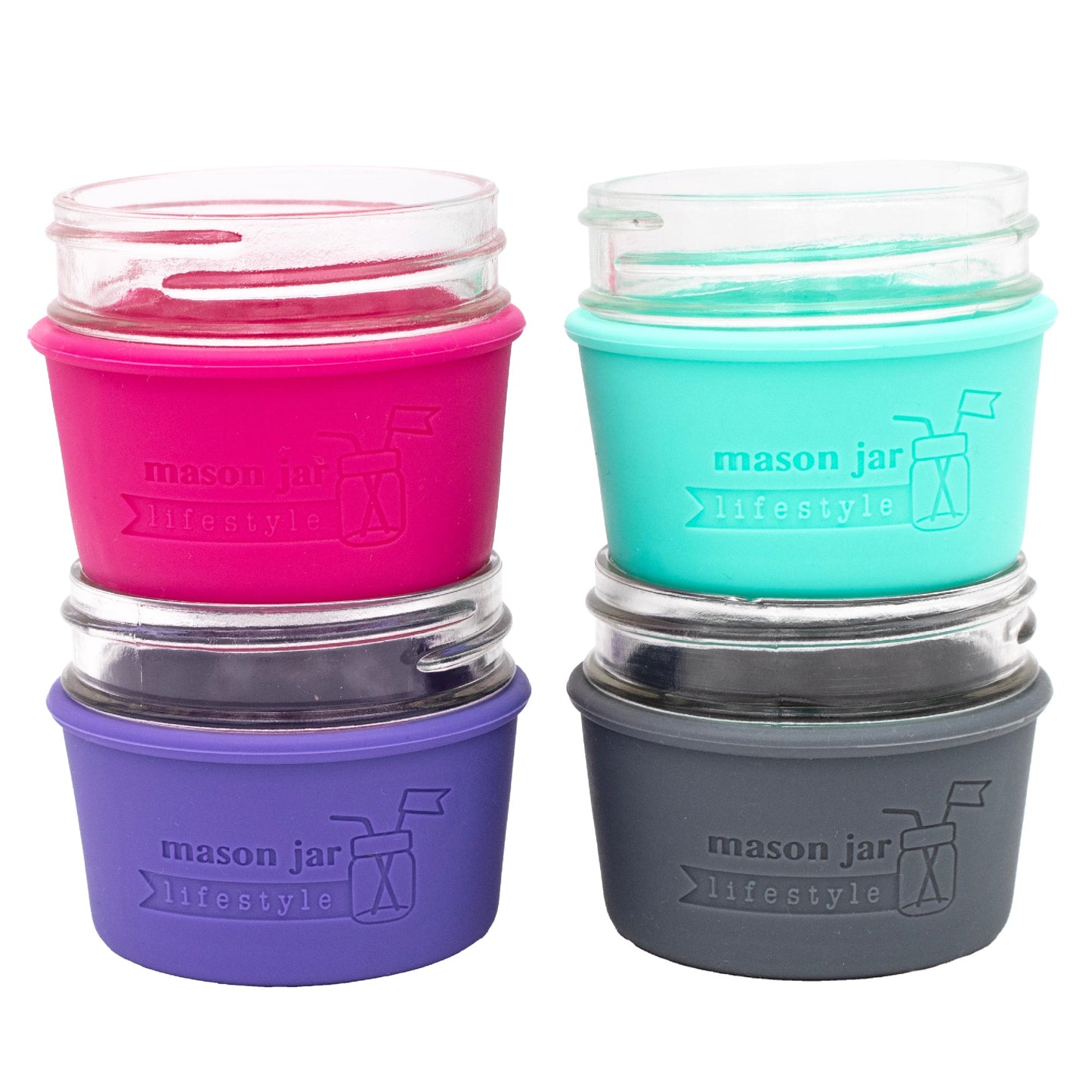 Silicone Sleeve for 4oz Mason Jars