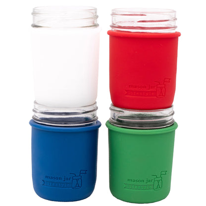 Silicone Sleeve for Regular Mouth Half Pint 8oz Mason Jars