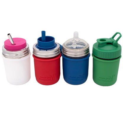 Silicone Sleeve for Regular Mouth Half Pint 8oz Mason Jars