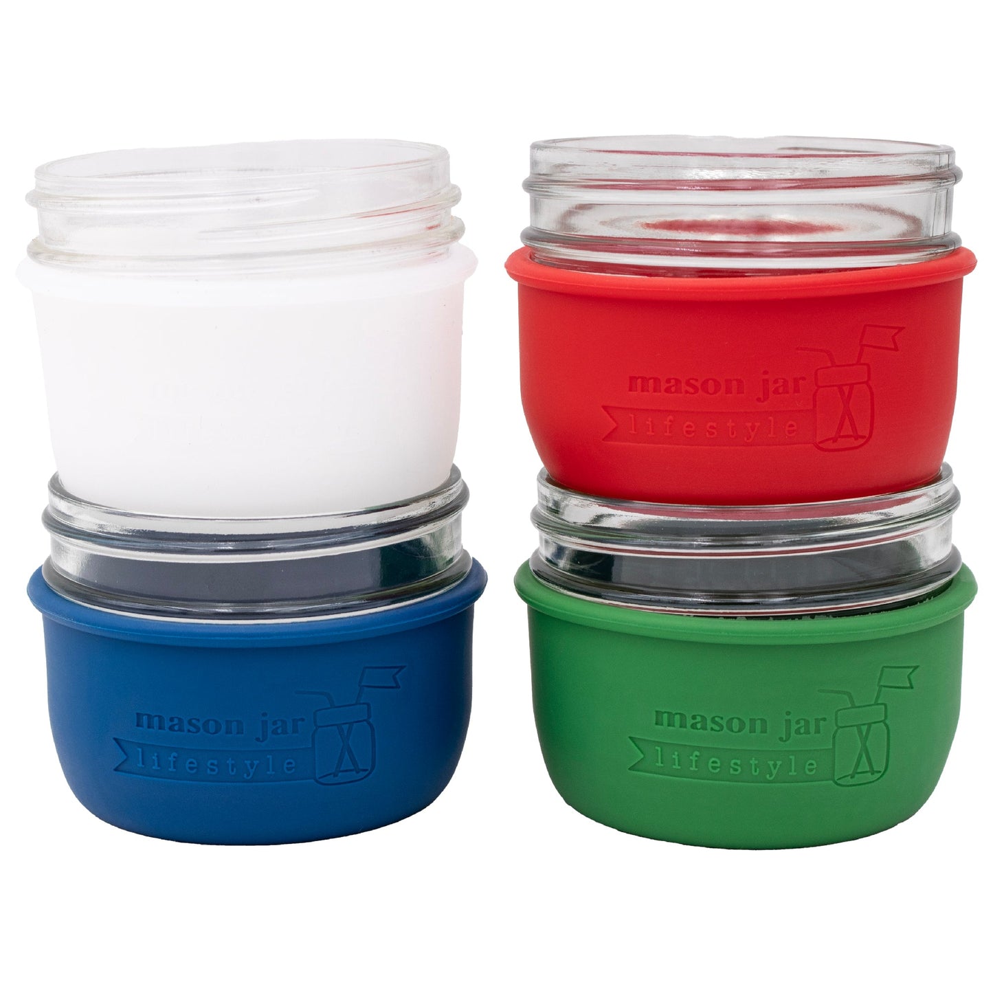 Silicone Sleeve for Wide Mouth Half Pint 8oz Mason Jars