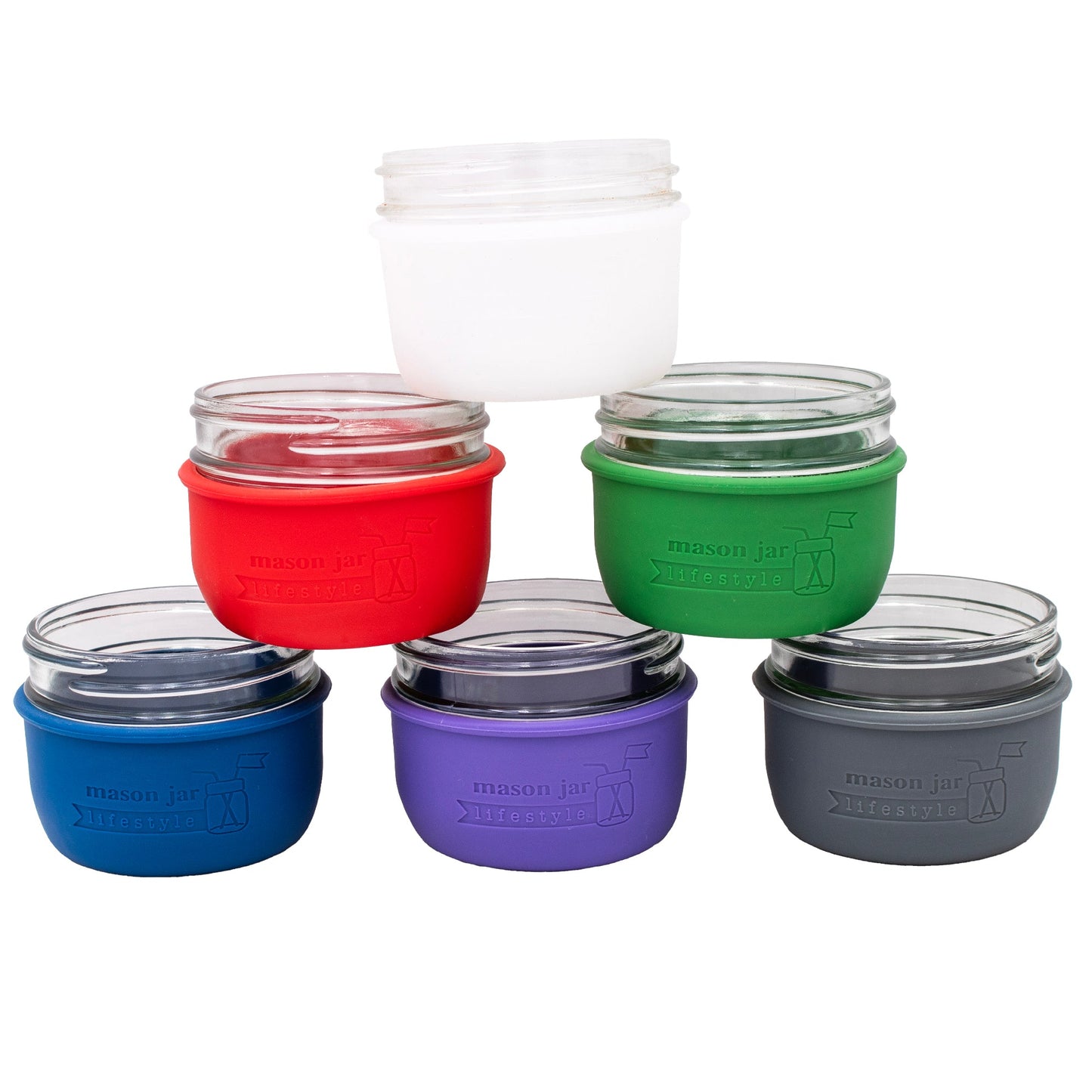 Silicone Sleeve for Wide Mouth Half Pint 8oz Mason Jars